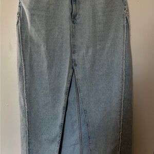 Zara Light Blue Denim Skirt M